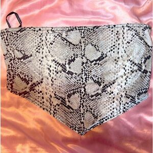 Snakeskin forever 21 bandeau top